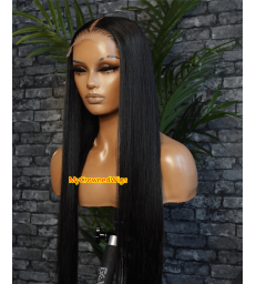 5*5 undetectable silk straight HD lace closure human hair wig【hcw001】