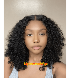 Stock Brazilian Virgin Hair Beyonce Curly 360 Frontal Wig -【MCW358】