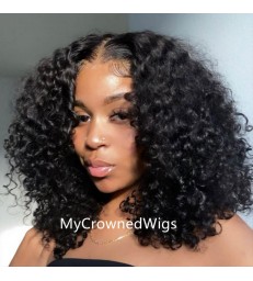 Stock Brazilian Virgin Hair Beyonce Curly 360 Frontal Wig -【MCW358】
