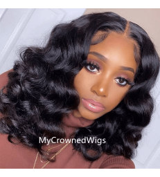 Pre plucked 360 Lace Wig Short Bob Virgin Hair [MCW339]