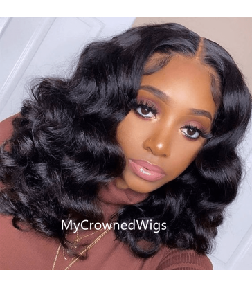 Pre plucked 360 Lace Wig Short Bob Virgin Hair [MCW339]