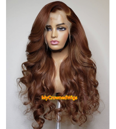 Chocolate Brown Loose Wave 5x5 HD Lace Closure Wig--【HCW108】
