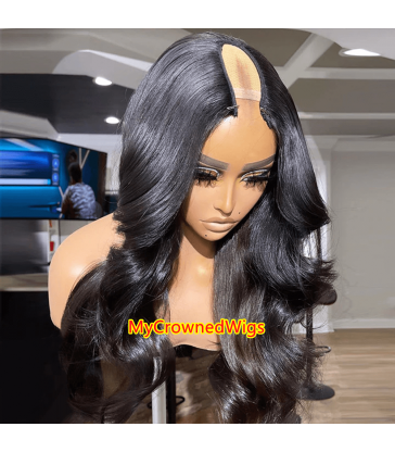 Brazilian virgin Body Wave U Part Wig Quick & Easy Affordable Wig -[MCW706]