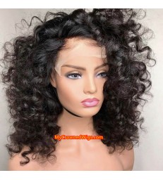 5*5 undetectable Big curls HD lace closure human hair wig【hcw382】