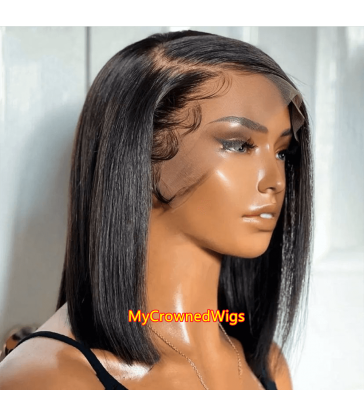 Skin Melt Side Parting Bob 13*6 HD Lace Front Wigs [HD009]