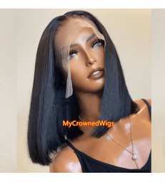 Skin Melt Middle Parting Bob 13*6 HD Lace Front Wigs [HD110]