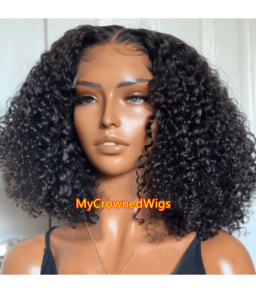 Skin Melt Curly Bob 13*6 HD Lace Front Wigs [HD111]