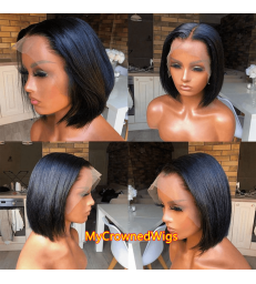 Brazilian Virgin Short Straight Bob 13*6 Lace wig -【LF333】