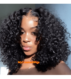 Stock Brazilian Virgin Hair Beyonce Curly 360 Frontal Wig -【MCW358】