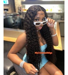 Brazilian Virgin Deep Curls 360 Lace Front Wig With Baby Hair [MCW338]