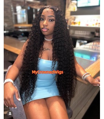 Brazilian Virgin Deep Curls 360 Lace Front Wig With Baby Hair [MCW338]