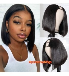 Straight U Part Bob Wig Human Hair Upart Wigs For Sale [MCW705]