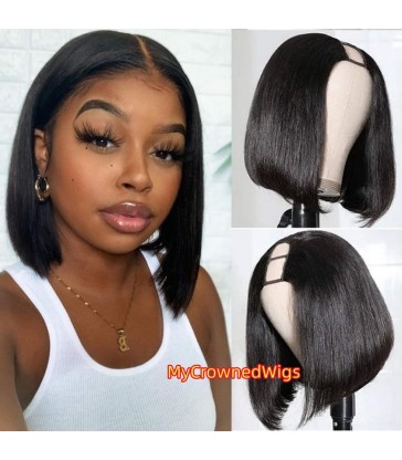 Straight U Part Bob Wig Human Hair Upart Wigs For Sale [MCW705]