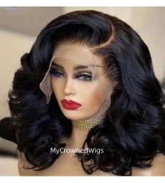 Brazilian Virgin Bouncy Wave 13*6 lace frontal Wig [LF394]