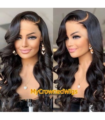 5*5 undetectable loose body wave HD lace closure human hair wig【hcw009】