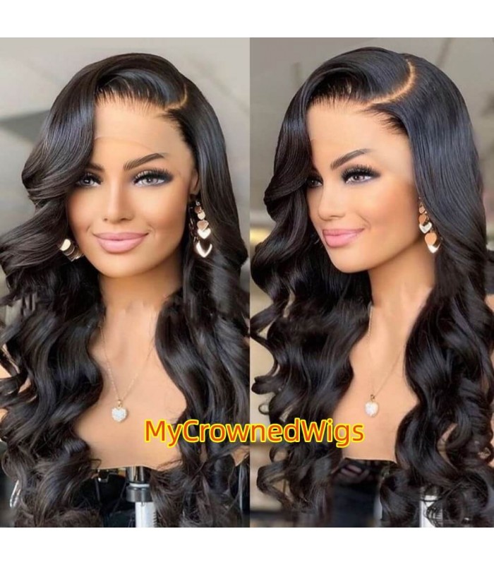 5*5 undetectable loose body wave HD lace closure human hair wig【hcw009】
