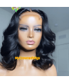 Undetectable HD Lace Body Wave Bob 5x5 Lace Closure Wigs With Bleached Knots [HCW333]