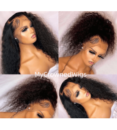 Brazilian virgin kinky curl 360 frontal wig human hair -[MCW347]