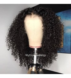 5*5 undetectable beyonce curl HD lace closure human hair wig【hcw007】