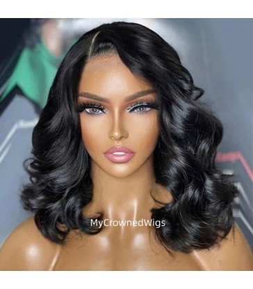 Short Brazilian Body Wave Bob Wig 5*5 HD Lace Closure Bob Wig [HCW113]