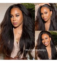 Kinky Straight 5x5 HD Lace Closure Human Hair Wig -【HCW115】