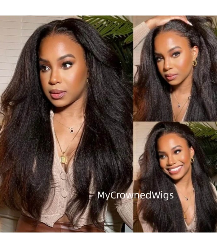 KINKY STRAIGHT SUPER FINE INVISIBLE HD SWISS LACE 5*5 LACE CLOSURE HUMAN HAIR [HCW115]