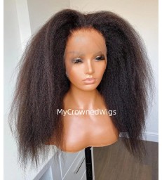 Kinky Straight 360 Frontal Wig With Baby Hair Brazilian virgin Hair [MCW361]