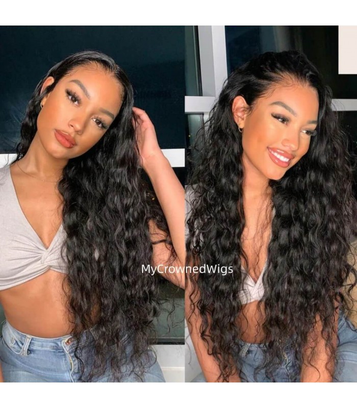 Brazilian virgin loose deep wave 360 silk top frontal wig -[MCW341]