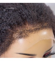 Pre Plucked Kinky Straight With 4c Baby Hair Edges 13x6 HD Lace Front Wig -【CB001】