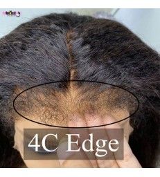 Curly Baby Hair Pre Plucked Kinky Straight 13*6 HD Frontal Human Hair Wigs [CB001]