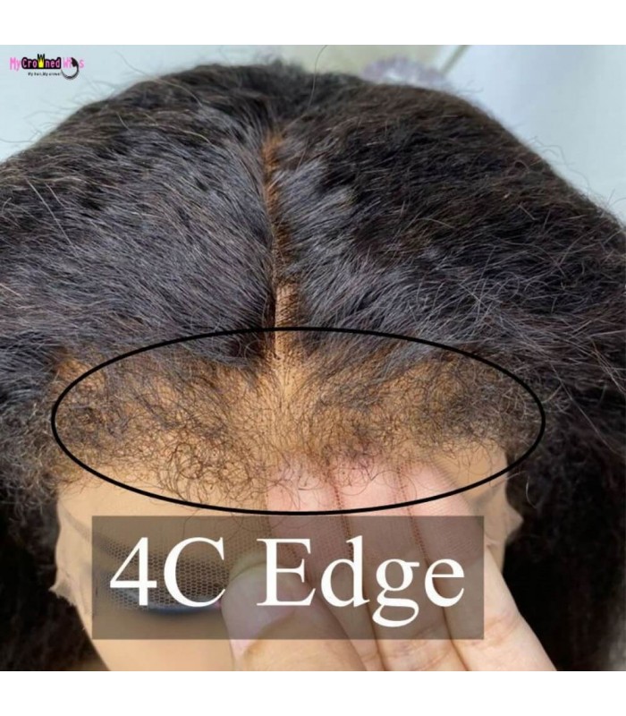 Afro Curly Type 4 Hair Line HD Lace Wig with Natural Hairline