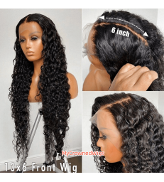 Curly Wave Brazilian Virgin Human Hair 13x6 Lace Front Wig -【LF009】