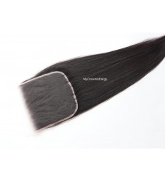 HD Lace Closure 5×5 inch Straight Human Hair Swiss Lace Closure -【HC001】