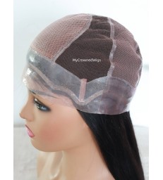 Silicone cap human hair wig for cancer and alopecia [SC001]