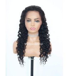 Pre Plucked 360 Lace Wigs Beach Wave Virgin Hair--[MCW351]