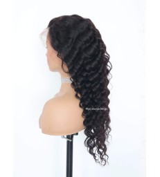 Stock Brazilian Virgin Hair Beach Wave 360 Lace Wig -【MCW351】