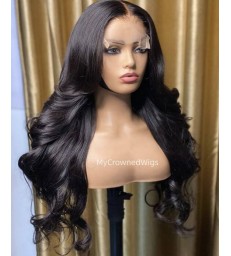 5*5 undetectable body wave HD lace closure human hair wig【hcw003】