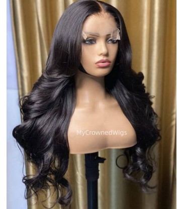 5*5 undetectable body wave HD lace closure human hair wig【hcw003】