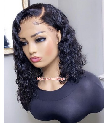 Skin Melt Curly bob 13*4 HD Lace Front Wigs [HD220]