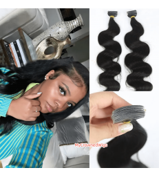 Tape In Extensions Virgin PU Skin Tape Human Hair Weft -【tape02]
