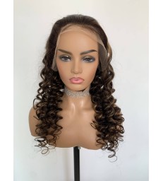 【Ready ship】Brazilian virgin wavy 360 HD lace frontal wig human hair [MCW777]