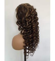 【Ready ship】Brazilian virgin wavy 360 HD lace frontal wig human hair [MCW777]