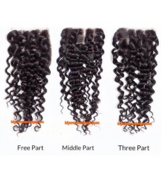 Brazilian virgin Spanish curl 4*4 lace closure--[MCW933]