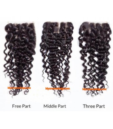 Brazilian virgin Spanish curl 4*4 lace closure--[MCW933]