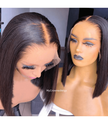 Skin Melt Blunt Cut bob 13*4 HD Lace Front Wigs [HD225]