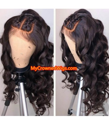 Brazilian virgin Ocean wave 360 frontal wig -[MCW354]