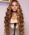 Blonde Highlight Wig Human Hair Loose Wave 5*5 HD Lace Closure Wig --[bh111]