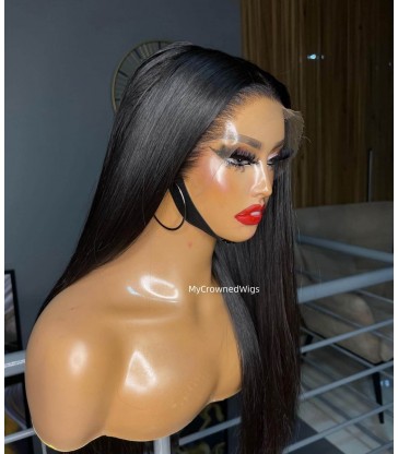 Brazilian virgin Silk Straight Glueless HD Lace wigs [HD001]