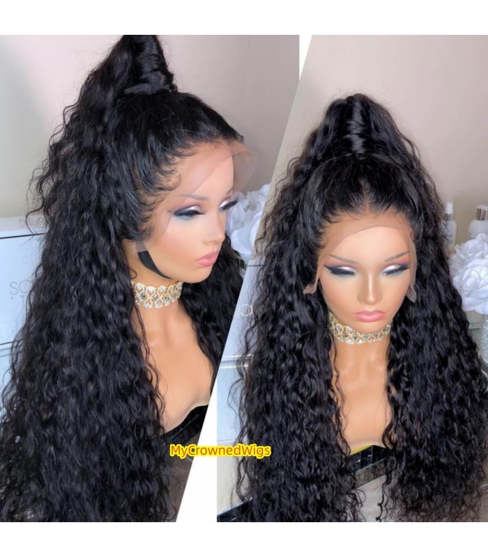 Brazilian virgin wet wave 360 silk top frontal wig -[MCW364]