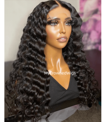 5*5 undetectable beyonce wave HD lace closure human hair wig【hcw004】